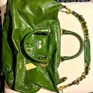 Authentic green coach purse